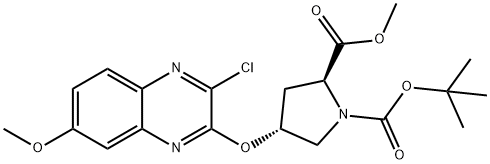 1,2-Pyrrolidinedicarboxylic acid, 4-[(3-chloro-7-Methoxy-2-quinoxalinyl)oxy]-, 1-(1,1-diMethylethyl) 2-Methyl ester,(2S,4R)-