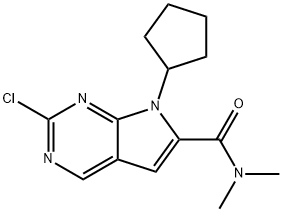 	2-Chloro-7-cyclopentyl-N,N-dimethyl-H-pyrrolo[2,3-d]pyrimidine-6-carboxamide