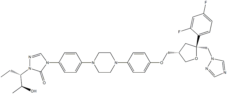 4-(4-(4-(4-(((3S,5S)-5-((1H-1,2,4-triazol-1-yl)Methyl)-5-(2,4-difluorophenyl)tetrahydrofuran-3-yl)Methoxy)phenyl)piperazin-1-yl)phenyl)-1-((2S,3S)-2-hydroxypentan-3-yl)-1H-1,2,4-triazol-5(4H)-one
