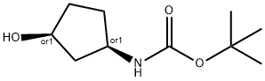 Carbamic acid, [(1R,3S)-3-hydroxycyclopentyl]-, 1,1-dimethylethyl ester, rel-