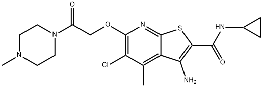 3-aMino-5-chloro-N-cyclopropyl-4-Methyl-6-(2-(4-Methylpiperazin-1-yl)-2-oxoethoxy)thieno[2,3-b]pyridine-2-carboxaMide