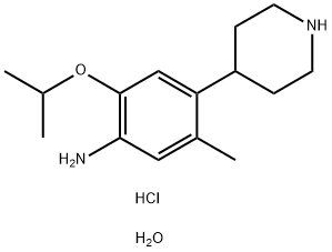 2-Isopropoxy-5-methyl-4-(piperidin-4-yl)aniline dihydrochloride hydrate