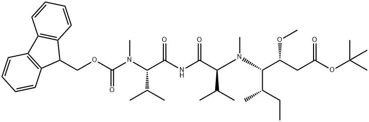 tert-butyl (5S,8S,11S,12R)-11-((S)-sec-butyl)-1-(9H-fluoren-9-yl)-5,8-diisopropyl-12-methoxy-4,10-dimethyl-3,6,9-trioxo-2-oxa-4,7,10-triazatetradecan-14-oate