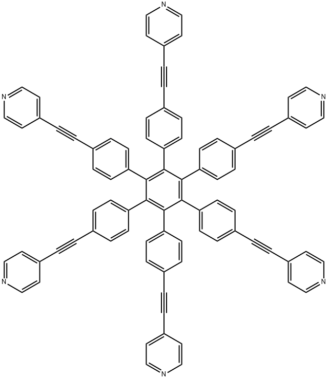 4,4'-((3',4',5',6'-tetrakis(4-(pyridin-4-ylethynyl)phenyl)-[1,1':2',1''-terphenyl]-4,4''-diyl)bis(ethyne-2,1-diyl))dipyridine