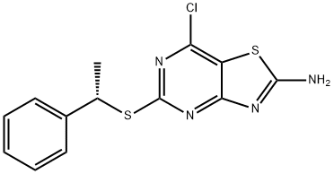 Thiazolo[4,5-d]pyrimidin-2-amine, 7-chloro-5-[[(1S)-1-phenylethyl]thio]-