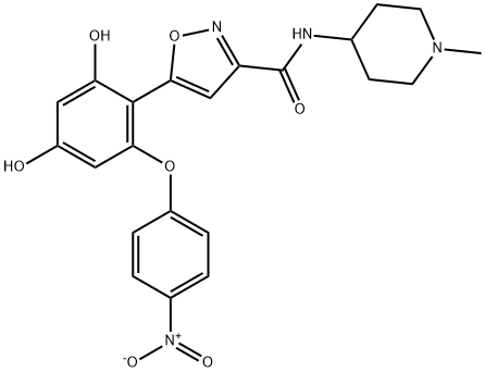 5-[2,4-Dihydroxy-6-(4-nitrophenoxy)phenyl]-N-(1-methyl-4-piperidinyl)-3-isoxazolecarboxamide