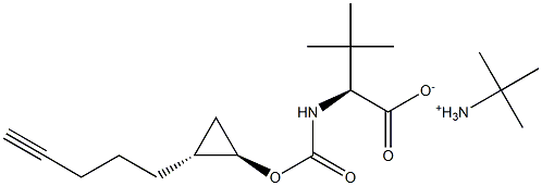 (S)-3,3-Dimethyl-2-((1R,2R)-2-pent-4-ynyl-cyclopropoxycarbonylamino)-butyric acid, tert-butylamine salt
