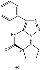 2-Pyrrolidinecarboxamide, N-(4-phenyl-1,2,3-thiadiazol-5-yl)-, monohydrochloride, (2S)- (9CI)