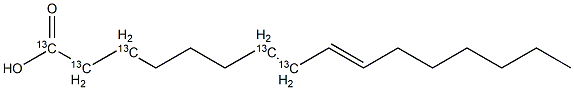 trans-9-Hexadecenoic acid-1,2,3,7,8-13C5
		
	