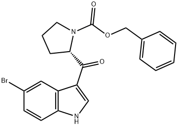1-Pyrrolidinecarboxylic acid, 2-[(5-bromo-1H-indol-3-yl)carbonyl]-, phenylmethyl ester, (S)-