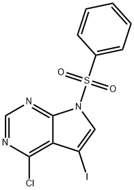 7-benzenesulfonyl-4-chloro-5-iodo-7H-pyrrolo[2,3-d]pyrimidine
