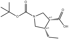 cis-1-(tert-butoxycarbonyl)-4-ethylpyrrolidine-3-carboxylic acid