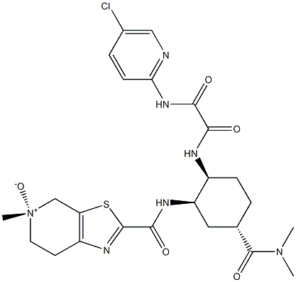 (S)-2-(((1R,2S,5S)-2-(2-((5-chloropyridin-2-yl)amino)-2-oxoacetamido)-5-(dimethylcarbamoyl)cyclohexyl)carbamoyl)-5-methyl-4,5,6,7-tetrahydrothiazolo[5,4-c]pyridine 5-oxide