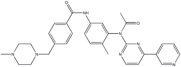 N-(4-methyl-3-(N-(4-(pyridin-3-yl)pyrimidin-2-yl)acetamido)phenyl)-4-((4-methylpiperazin-1-yl)methyl)benzamide