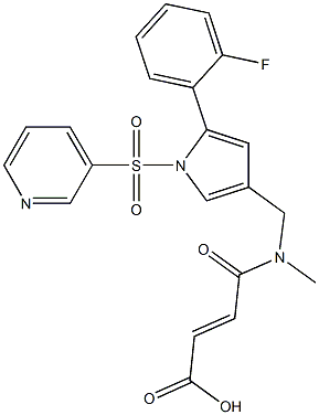 (E)-4-(((5-(2-fluorophenyl)-1-(pyridin-3-ylsulfonyl)-1H-pyrrol-3- yl)methyl)(methyl)amino)-4-oxobut-2-enoic acid
