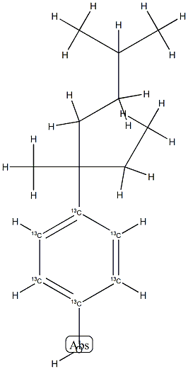 3,6,3-Nonylphenol-13C6,  363-NP-13C6,  4-(1-Ethyl-1,4-dimethylpentyl)phenol-13C6  (ring-13C6)