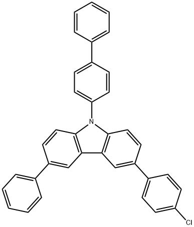 9-(biphenyl-4-yl)-3-(4-chloro
phenyl)-6-phenyl-9H-carbaz
ole