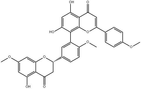 2,3-Dihydro-5,5'',7''-trihydroxy-4',4''',7-trimethoxy-3',8''-biflavone