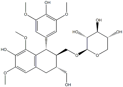 [[(1S)-1α-(3,5-Dimethoxy-4-hydroxyphenyl)-3α-(hydroxymethyl)-6,8-dimethoxy-7-hydroxytetralin-2β-yl]methyl]β-D-xylopyranoside