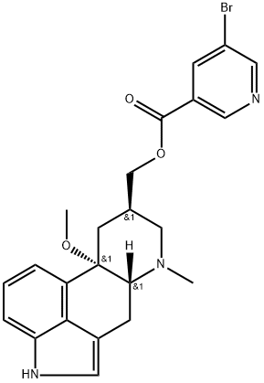 (8beta)-10methoxy-6-dimethylergoline-8-methanol-5-bromo-3-pyridinecarboxylate(ester)