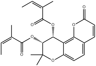 9,10-Dihydro-8,8-dimethyl-9α,10α-bis[(Z)-1-oxo-2-methyl-2-butenyloxy]-2H,8H-benzo[1,2-b:3,4-b']dipyran-2-one