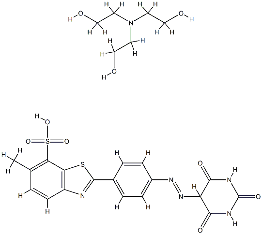 2-[4-[(hexahydro-2,4,6-trioxo-5-pyrimidyl)azo]phenyl]-6-methylbenzothiazole-7-sulphonic acid, compound with 2,2',2''-nitrilotris[ethanol] (1:1)