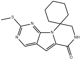 2'-(Methylthio)-7',8'-dihydro-6'H-spiro[cyclohexane-1,9'-pyrazino[1',2':1,5]pyrrolo[2,3-d]pyrimidin]-6'-one