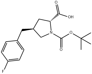 (2R,4S)-4-[(4-fluorophenyl)methyl]-1-[(2-methylpropan-2-yl)oxycarbonyl]pyrrolidine-2-carboxylic acid