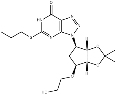 3-((3aS,4R,6S,6aR)-6-(2-hydroxyethoxy)-2,2-dimethyltetrahydro- 4H-cyclopenta[d][1,3]dioxol-4-yl)-5-(propylthio)-3H-[1,2,3] triazolo[4,5-d]pyrimidin-7-ol