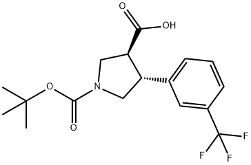 (3S,4R)-1-[(2-methylpropan-2-yl)oxycarbonyl]-4-[3-(trifluoromethyl)phenyl]pyrrolidine-3-carboxylic acid