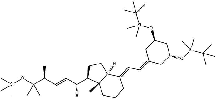 ((1R,3R)-5-((E)-2-((1R,3aS,7aR)-1-((2R,5S,E)-5,6-dimethyl-6-(trimethylsilyloxy)hept-3-en-2-yl)-7a-methyldihydro-1H-inden-4(2H,5H,6H,7H,7aH)-ylidene)ethylidene)cyclohexane-1,3-diyl)bis(oxy)bis(tert-butyldimethylsilane)