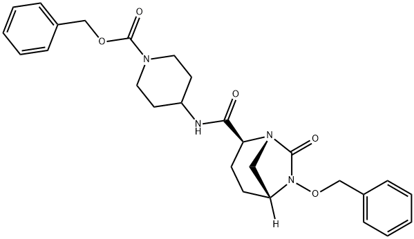 Phenylmethyl 4-[[[(1R,2S,5R)-7-oxo-6-(phenylmethoxy)-1,6-diazabicyclo[3.2.1]oct-2-yl]carbonyl]amino]-1-piperidinecarboxylate