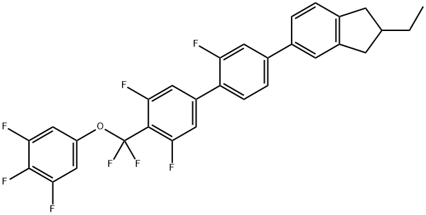 1H-Indene, 5-[4'-[difluoro(3,4,5-trifluorophenoxy)methyl]-2,3',5'-trifluoro[1,1'-biphenyl]-4-yl]-2-ethyl-2,3-dihydro-
