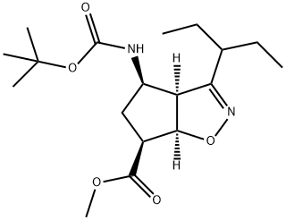 methyl (3aS,4R,6S,6aR)-4-((tert-butoxycarbonyl)amino)-3-(pentan-3-yl)-3a,5,6,6a-tetrahydro-4H-cyclopenta[d]isoxazole-6-carboxylate