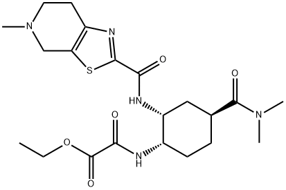 Acetic acid, 2-[[(1S,2R,4S)-4-[(dimethylamino)carbonyl]-2-[[(4,5,6,7-tetrahydro-5-methylthiazolo[5,4-c]pyridin-2-yl)carbonyl]amino]cyclohexyl]amino]-2-oxo-, ethyl ester
