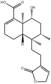 (-)-6beta-Hydroxy-5beta,8beta,9beta,10alpha-cleroda-3,13-dien-16,15-olid-18-oic acid