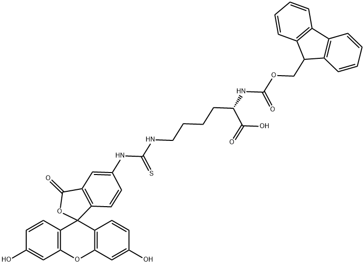(2S)-6-[(3',6'-dihydroxy-3-oxospiro[2-benzofuran-1,9'-xanthene]-5-yl)carbamothioylamino]-2-(9H-fluoren-9-ylmethoxycarbonylamino)hexanoic acid