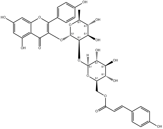 kaempferol 3-O-alpha-L-[6'''-p-coumaroyl-beta-D-glucopyranosyl-(1->2)-rhamnopyranoside]