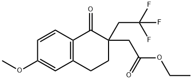 Ethyl 2-(6-methoxy-1-oxo-2-(2,2,2-trifluoroethyl)-1,2,3,4-tetrahydronaphthalen-2-yl)acetate