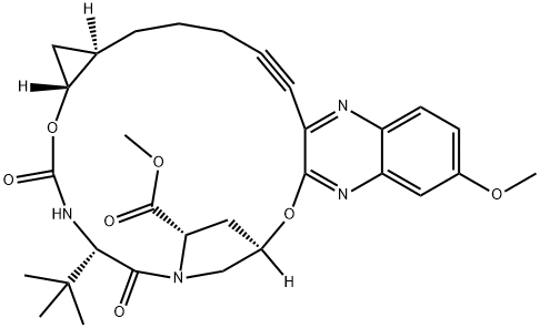 methyl (33R,35S,91R,92R,5S,Z)-5-(tert-butyl)-17-methoxy-4,7-dioxo-2,8-dioxa-6-aza-1(2,3)-quinoxalina-3(3,1)-pyrrolidina-9(1,2)-cyclopropanacyclotetradecaphan-12-yne-35-carboxylate