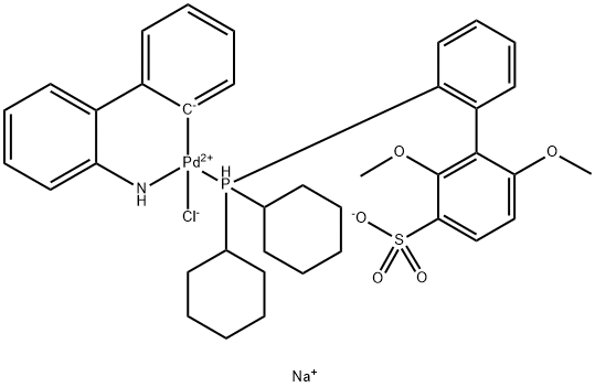 Palladate(1-), [2′-(amino-κN)[1,1′-biphenyl]-2-yl-κC]chloro[2′-(dicyclohexylphosphino-κP)-2,6-dimethoxy[1,1′-biphenyl]-3-sulfonato]-, sodium (1:1)