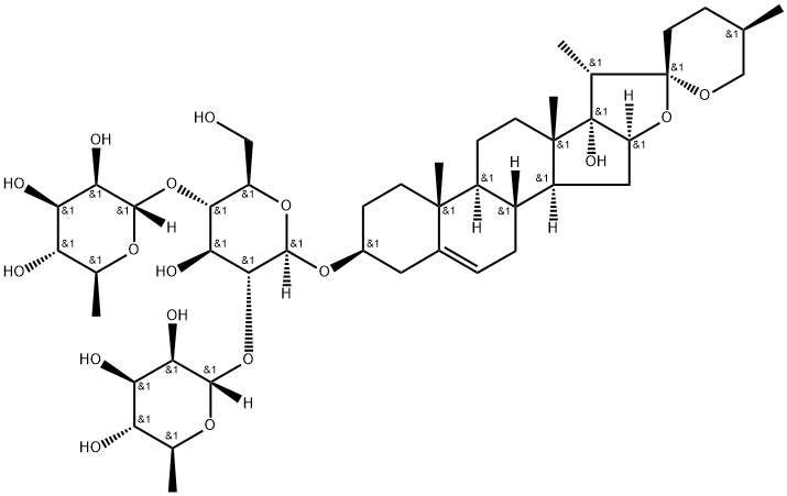 Pennogenin3-O-α-L-rhamnopyranosyl-(1→2)-[α-L-rhamnopyranosyl-(1→4)]-β-D-glucopyranoside