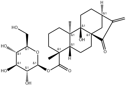 ent-9-Hydroxy-15-oxo-16-kauren-
19-oic acid beta-D-glucopyrasyl ester