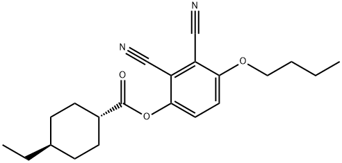Cyclohexanecarboxylic acid, 4-ethyl-, 4-butoxy-2,3-dicyanophenyl ester, trans-
