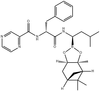 N-((R)-1-(((R)-3-methyl-1-((3aS,4S,6S,7aR)-3a,5,5-trimethylhexahydro-4,6-methanobenzo[d][1,3,2]dioxaborol-2-yl)butyl)amino)-1-oxo-3-phenylpropan-2-yl)pyrazine-2-carboxamide