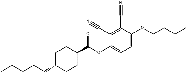 Cyclohexanecarboxylic acid, 4-pentyl-, 4-butoxy-2,3-dicyanophenyl ester, trans-