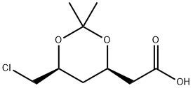 2-((4R,6S)-6-(chloromethyl)-2,2-dimethyl- 1,3-dioxan-4-yl)acetic acid