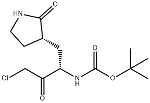 Carbamic acid, [(1S)-3-chloro-2-oxo-1-[[(3S)-2-oxo-3-pyrrolidinyl]methyl]propyl]-, 1,1-dimethylethyl ester (9CI)