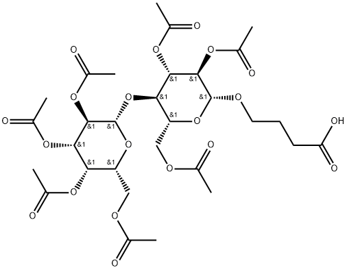 3-carboxypropyl O-(2,3,4,6-tetra-O-acetyl-β-D-galactopyranosyl)-(1->4)-2,3,6-tri-O-acetyl-β-D-glucopyranoside