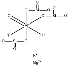 Fluorphlogopite (Mg3K[AlF2O(SiO3)3]) 